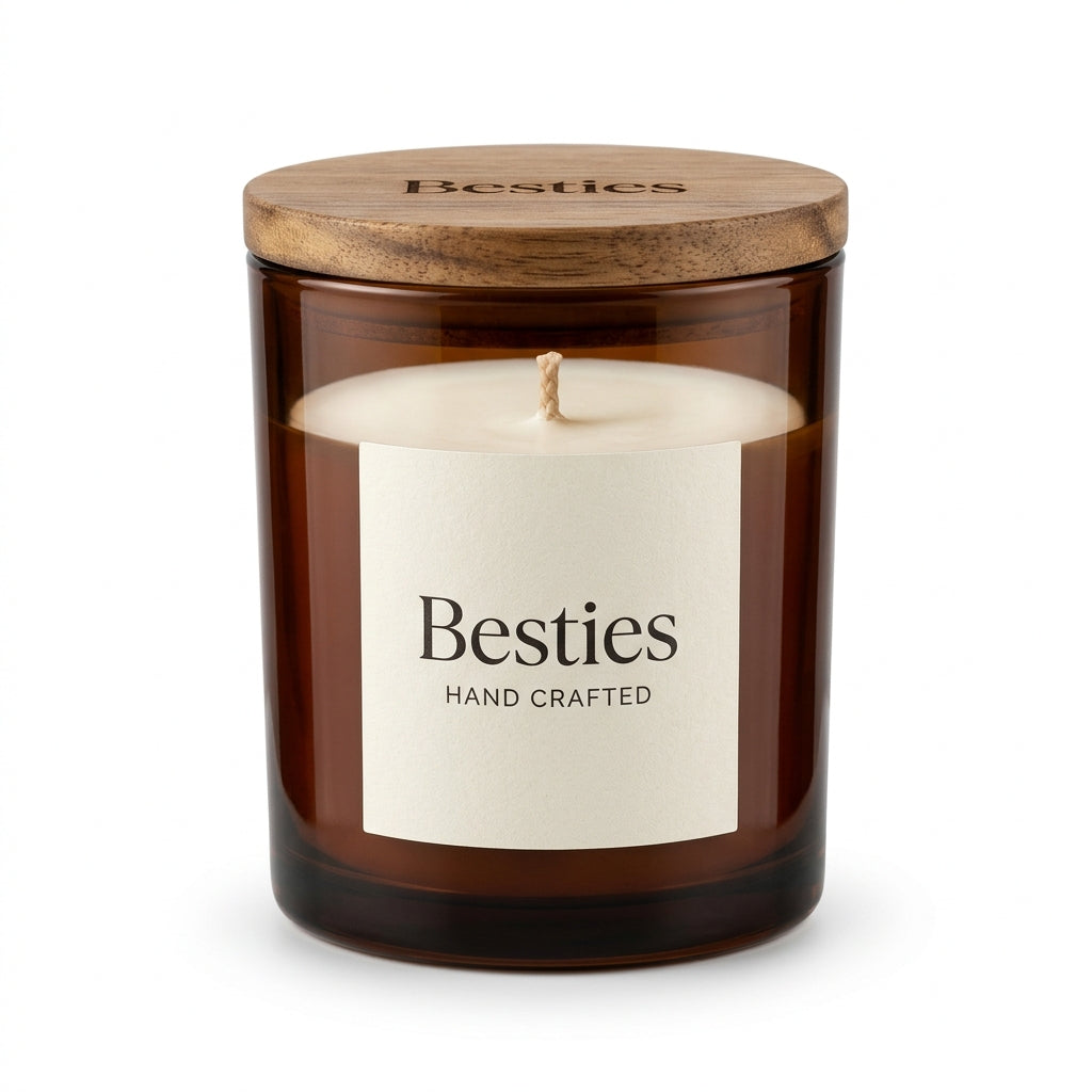 Besties Hand Crafted & More - Artisan Hand-Poured Soy Wax Scented Candle (8 oz)
