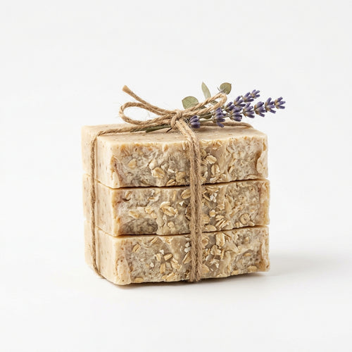 Besties Hand Crafted & More - Botanical Goat Milk & Lavender Artisan Soap Bar Trio
