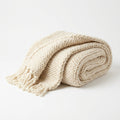 Besties Hand Crafted & More - Hand-Knitted Chunky Wool Throw Blanket (50x60 in)